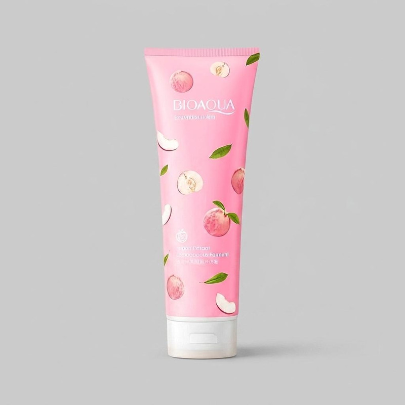 اسکراب لایه بردار بایو آکوا مدل Peach Extract حجم 250 میلی لیتر